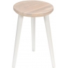 Scandi White 54 whitewash oak&amp;white wooden stool Moon Wood