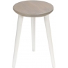 Scandi Gray 47 grey oak&amp;white wooden stool Moon Wood