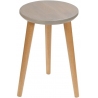 Scandi Gray 47 grey oak&amp;oak wooden stool Moon Wood