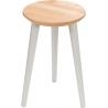 Natural 47 beech&amp;grey wooden stool Moon Wood