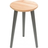 Natural 47 beech&amp;graphite wooden stool Moon Wood