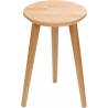 Natural 47 beech&amp;oak wooden stool Moon Wood