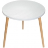 Attina 41 grey&amp;oak round children's coffee table Moon Wood