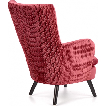 Ravel dark red comfy velvet armchair Halmar