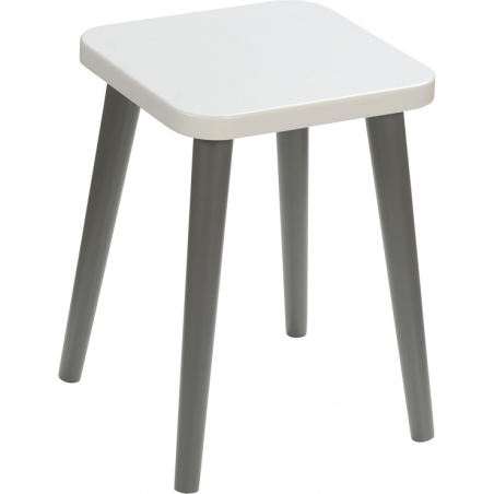 Attina 34 grey&amp;graphite square children's stool Moon Wood
