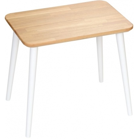 Stylowy Skandynawski stolik prostokątny Modern Oak 47 Dąb/Biały Moon Wood do salonu.