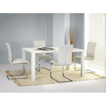 Ronald 120x80 white rectangular dining table Halmar