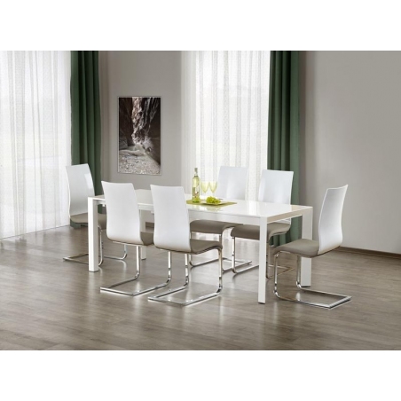 Stylowy Stół rozkładany Stanford XL 130x80 Biały Halmar do jadalni, kuchni i salonu.