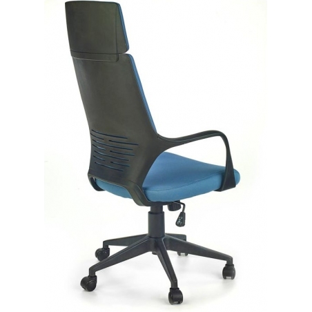 Designerski Wysoki fotel biurowy Voyager Niebieski Halmar do komputera.