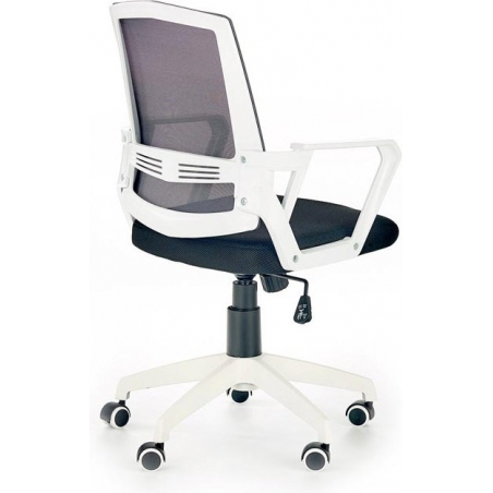 Designerski Fotel biurowy z siatką Ascot Czarno-Biały Halmar do komputera.