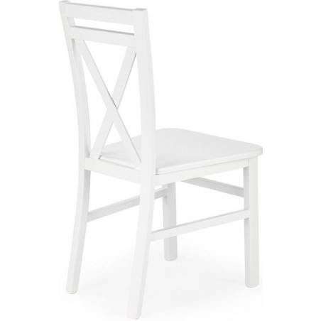 Dariusz white wooden chair Halmar