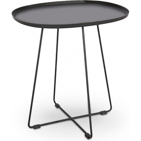 Tina 50 black tray metal coffee table Halmar
