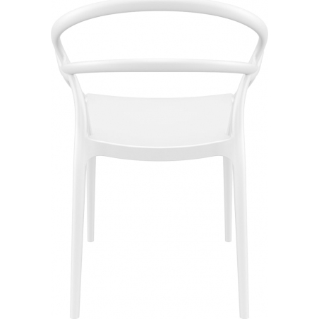 Krzesło plastikowe z podłokietnikami Mila Białe Siesta