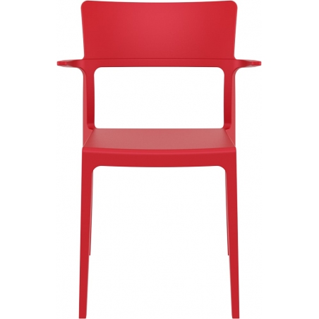 Krzesło plastikowe z podłokietnikami Plus Czerwone Siesta
