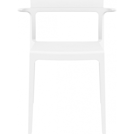 Plus white plastic chair with armrests Siesta