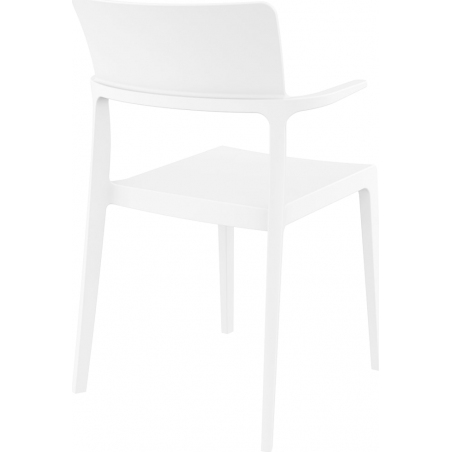 Krzesło plastikowe z podłokietnikami Plus Białe Siesta