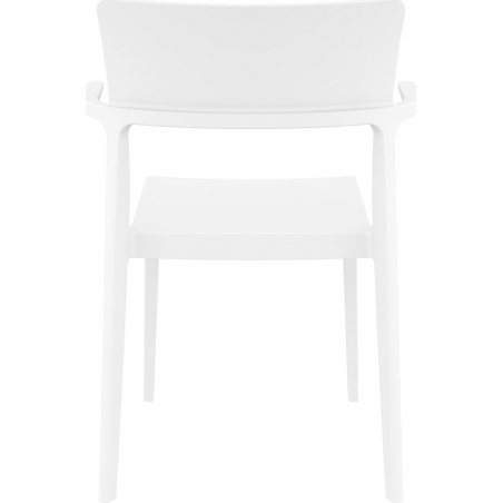 Plus white plastic chair with armrests Siesta