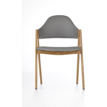 Elbo grey upholstered chair with armrests Halmar