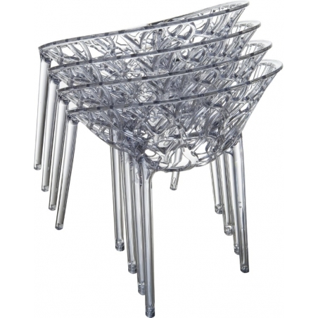 Crystal openwork modern transparent chair Siesta
