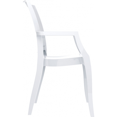 Krzesło plastikowe z podłokietnikami Arthur Białe Siesta