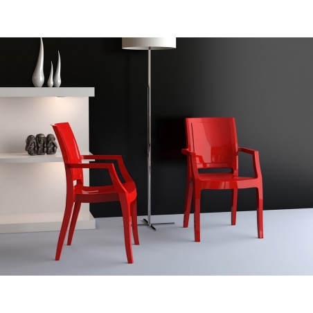Arthur red chair with armrests Siesta