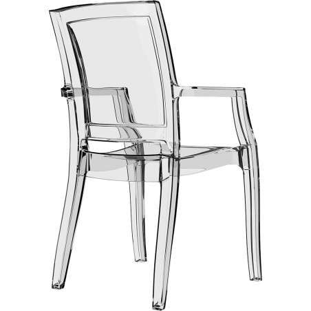 Arthur transparent chair with armrests Siesta