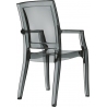 Designerskie Krzesło z podłokietnikami Arthur Czarny przeźroczysty Siesta do jadalni, kuchni i salonu.