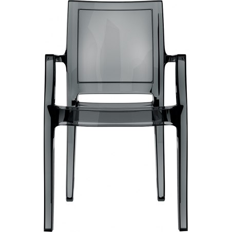 Krzesło z podłokietnikami Arthur Czarny przeźroczysty Siesta