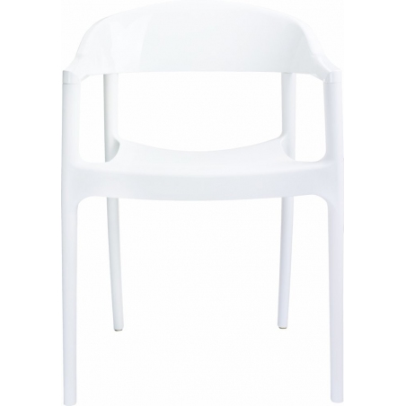 Krzesło z podłokietnikami Carmen Armchair White Białe Siesta