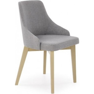 Toledo grey upholstered chair with wooden legs Halmar