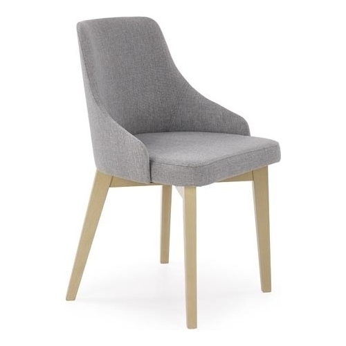 Toledo grey upholstered chair with wooden legs Halmar