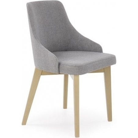 Toledo grey upholstered chair with wooden legs Halmar