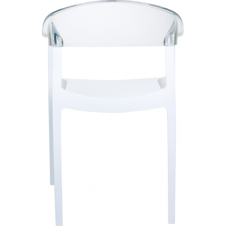 Carmen white&transparent chair with armrests Siesta