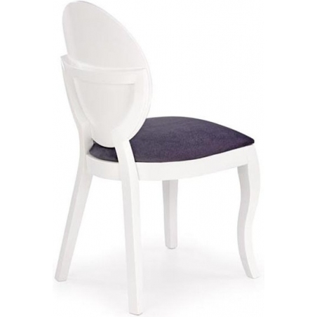 Verdi white upholstered wooden chair Halmar