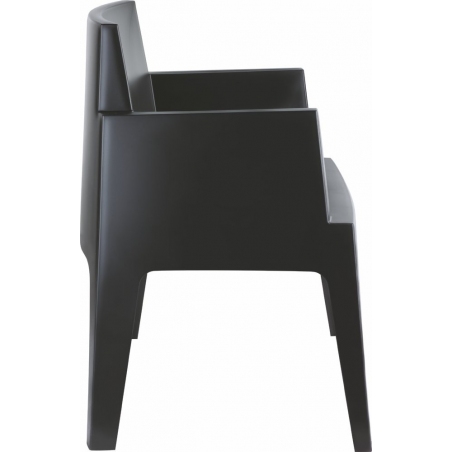 Krzesło ogrodowe z podłokietnikami Box Armchair Czarne Siesta