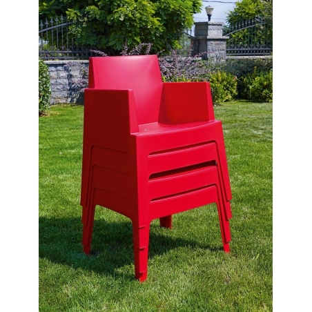 Krzesło ogrodowe z podłokietnikami Box Armchair Czarne Siesta