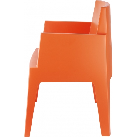 Krzesło ogrodowe z podłokietnikami Box Armchair Pomarańczowe Siesta