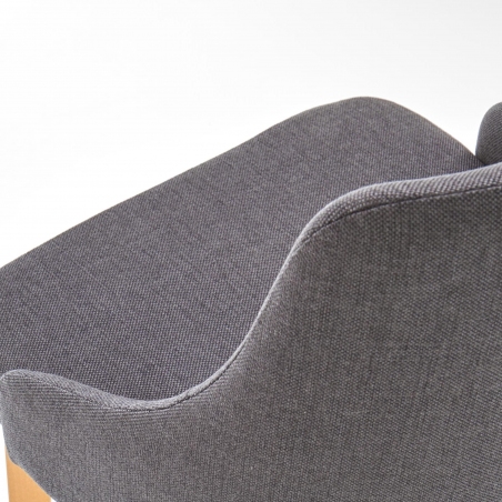 Toledo II graphite upholstered chair with wooden legs Halmar