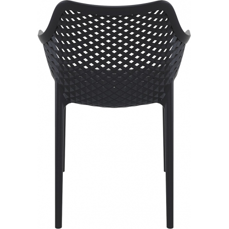 Air XL black openwork chair with armrests Siesta