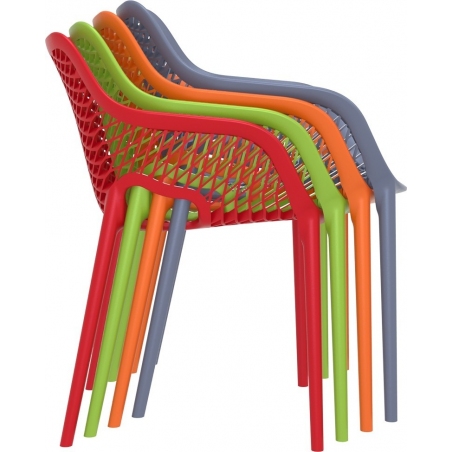 Krzesło ażurowe z podłokietnikami Air XL Czarne Siesta