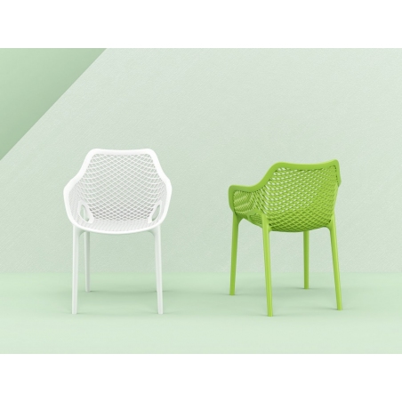 Air XL green openwork chair with armrests Siesta