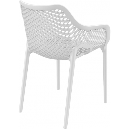 Air XL white openwork chair with armrests Siesta
