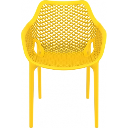 Air XL yellow openwork chair with armrests Siesta