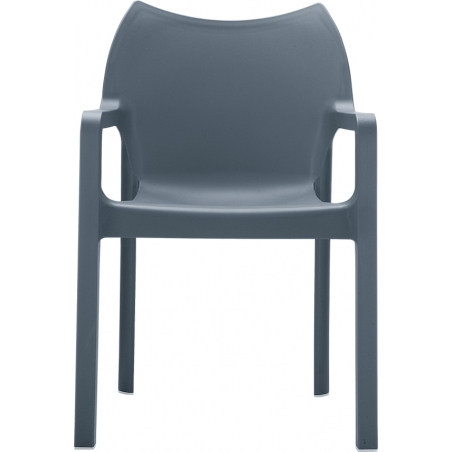 Diva graphite garden chair with armrests Siesta