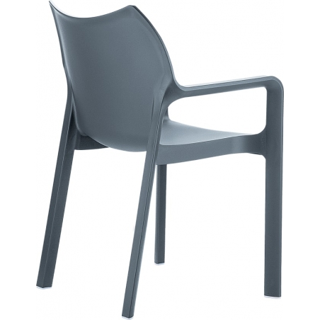 Diva graphite garden chair with armrests Siesta