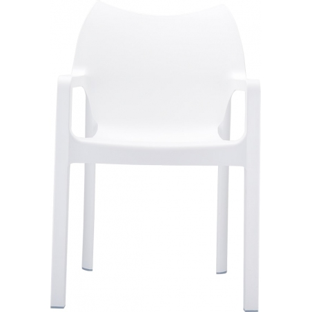 Krzesło ogrodowe z podłokietnikami Diva Armchair Białe Siesta