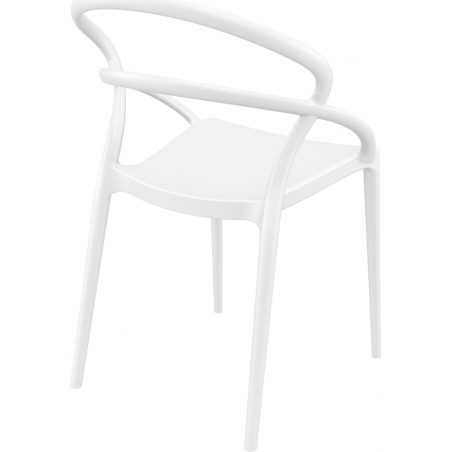 Pia white polypropylene chair Siesta