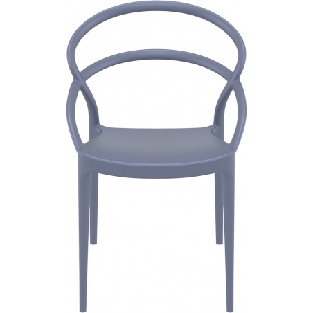 Pia dark grey polypropylene chair Siesta