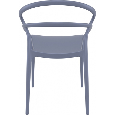 Krzesło z tworzywa Pia Ciemno szare Siesta