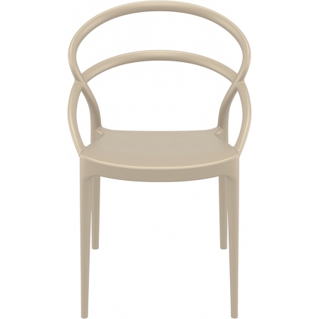 Krzesło z tworzywa Pia Beżowe Siesta